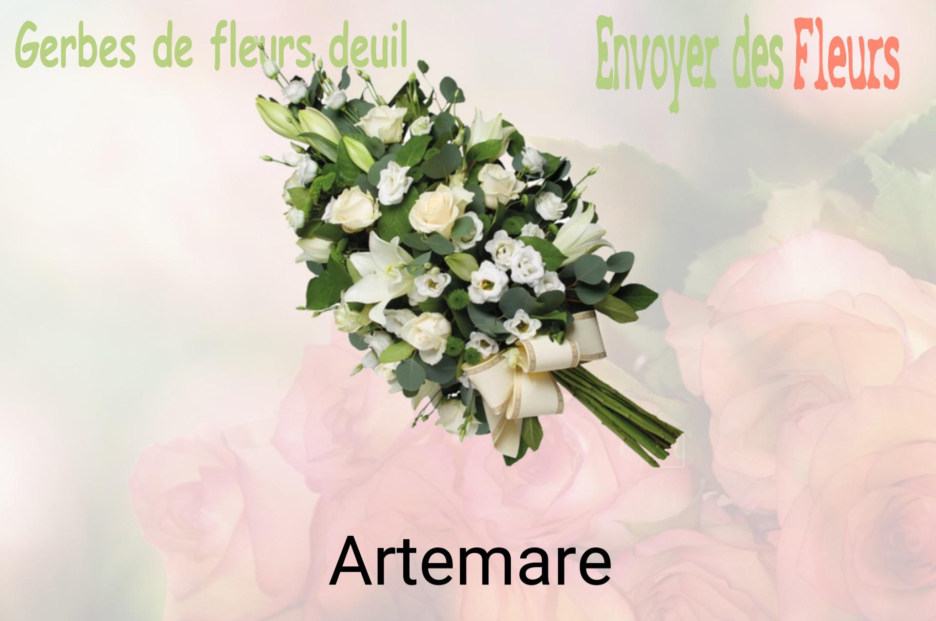 Gerbe de fleurs de deuil livrée à Artemare